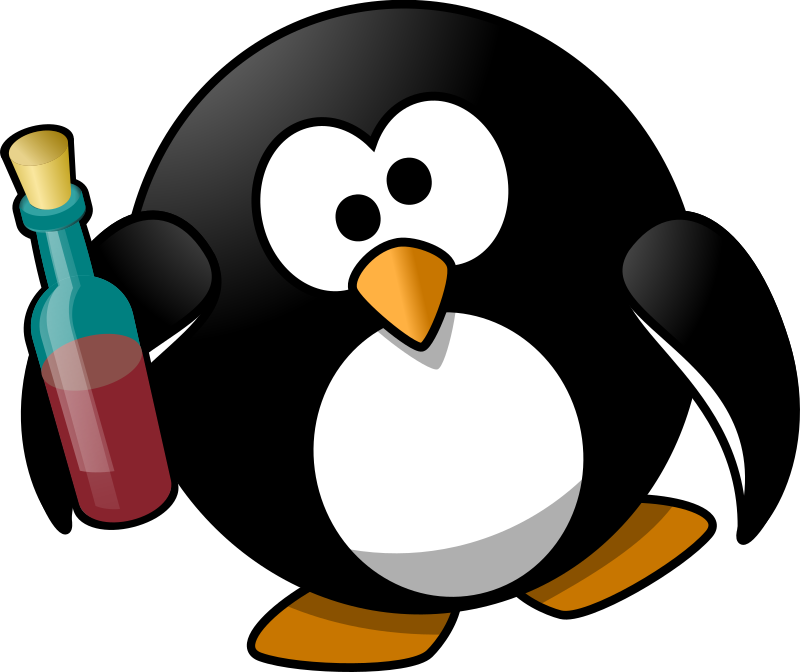 800x672 Penguin Clipart Drunk
