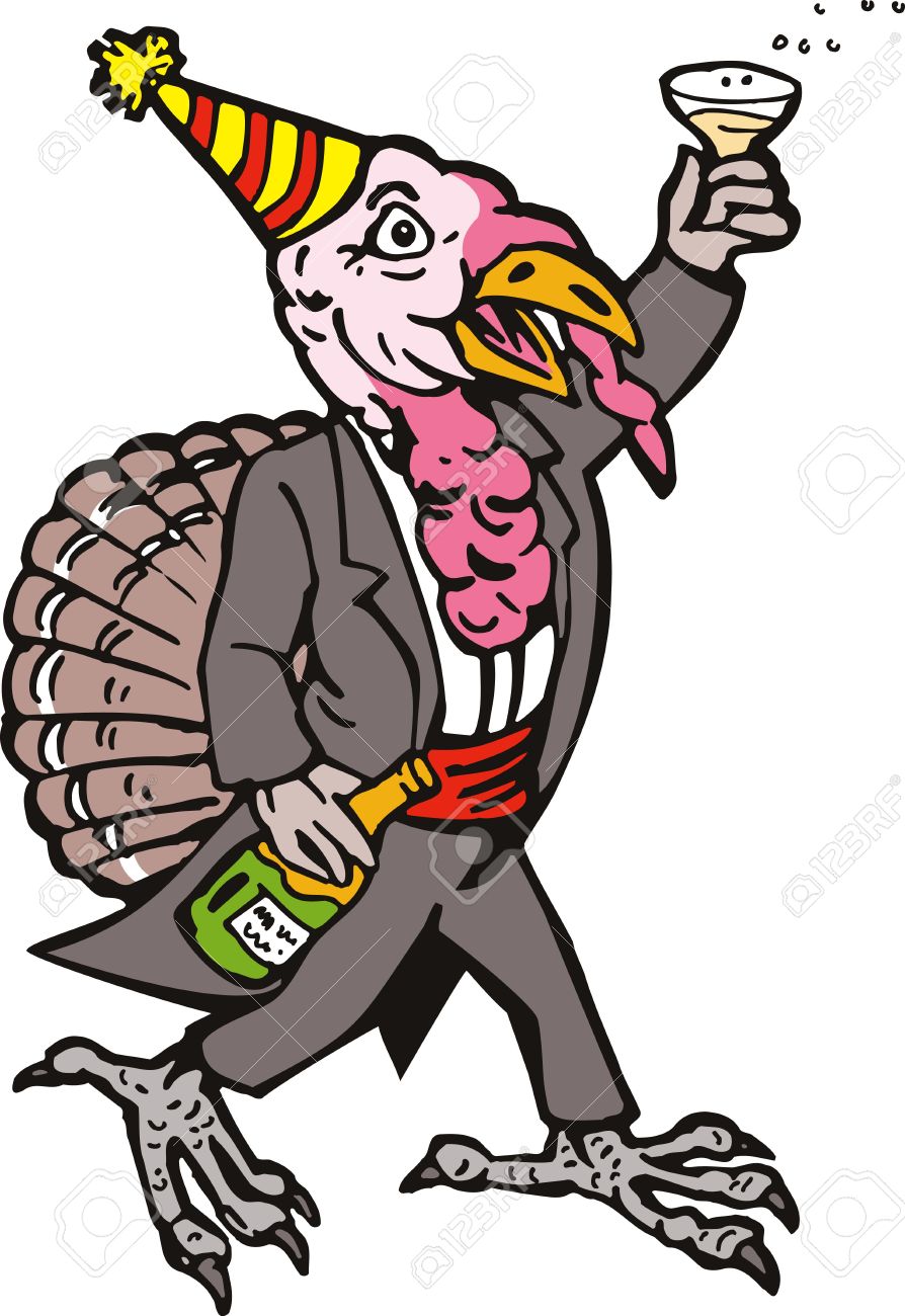 894x1300 Turkey Clipart Drunk