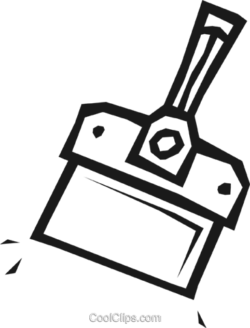 366x480 Drywall Knife Royalty Free Vector Clip Art Illustration Vc048867