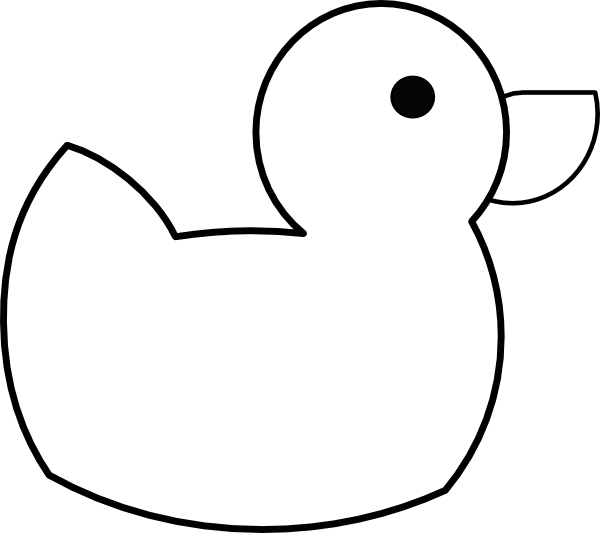 600x533 Monochrome Clipart Duck