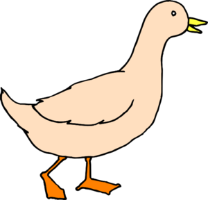 300x288 Simple Walking Duck Art Clip Art