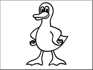 304x229 Clip Art Basic Words Duck Bampw Unlabeled I Abcteach