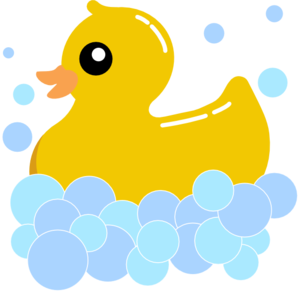 298x291 Rub Duck Bubbles Clip Art