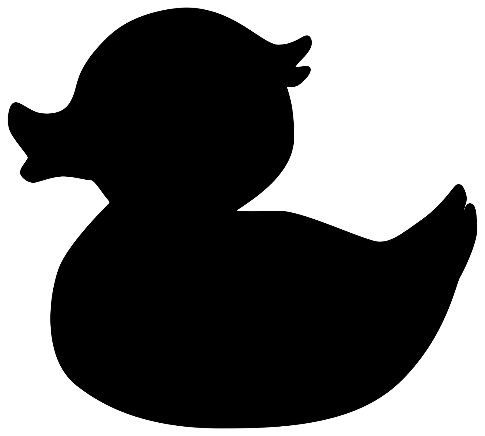1600x1439 Rubber Duck Outline Free Download Clip Art