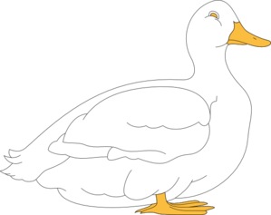 299x237 White Duck Clip Art