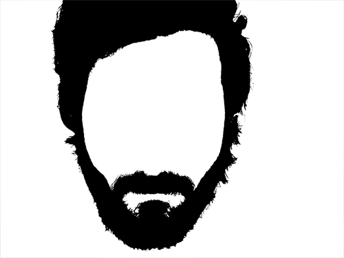 500x375 Beard Clipart Outline