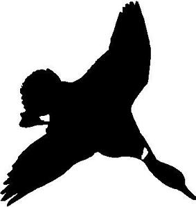 283x300 Silhouette Diving Duck Hunting Decal 5 X 5 Ebay