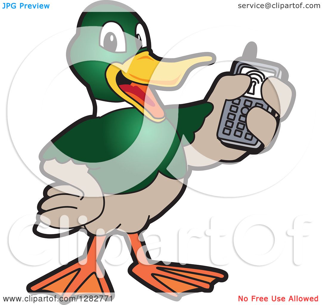 1080x1024 Clipart Of A Happy Mallard Duck School Mascot Character Holding Up