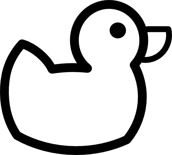 600x539 Duck Outline Clip Art