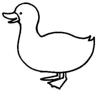 319x296 Duck Outline Clipart