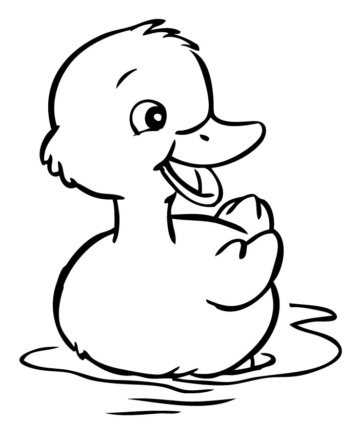 700x867 Duckling Clipart Duck Outline
