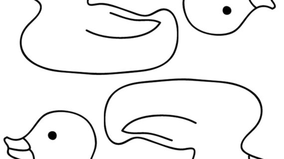 570x320 Rubber Duck Outline Drawing Blank Printable Rubber Ducky 2 Thank