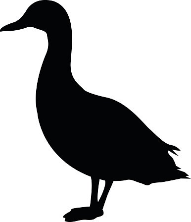 386x448 Duck Silhouette Premium Clipart