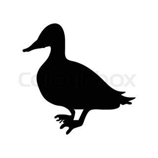 320x320 Silhouette Of A Duck Stock Vector Colourbox