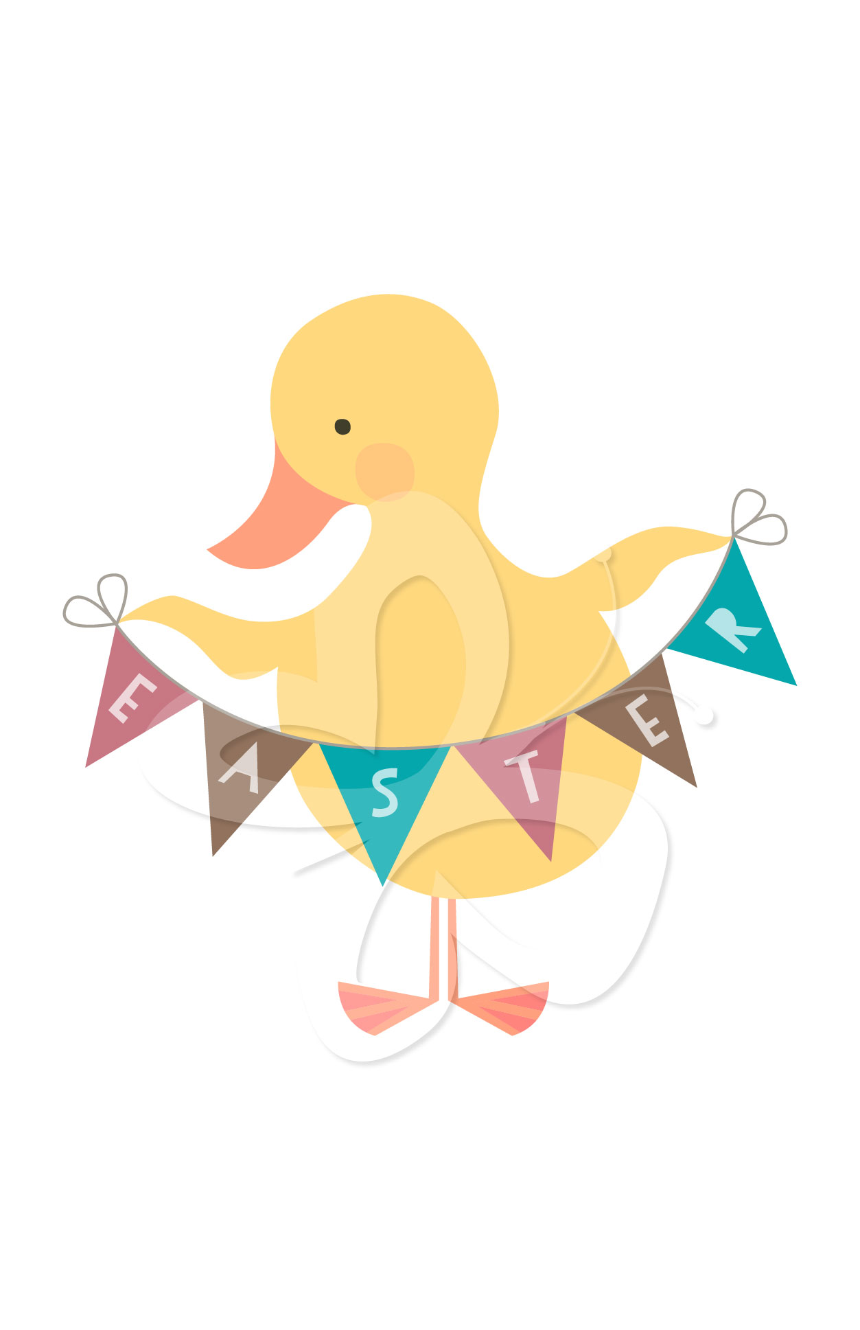 1253x1937 Duckling Cartoon Easter Clipart