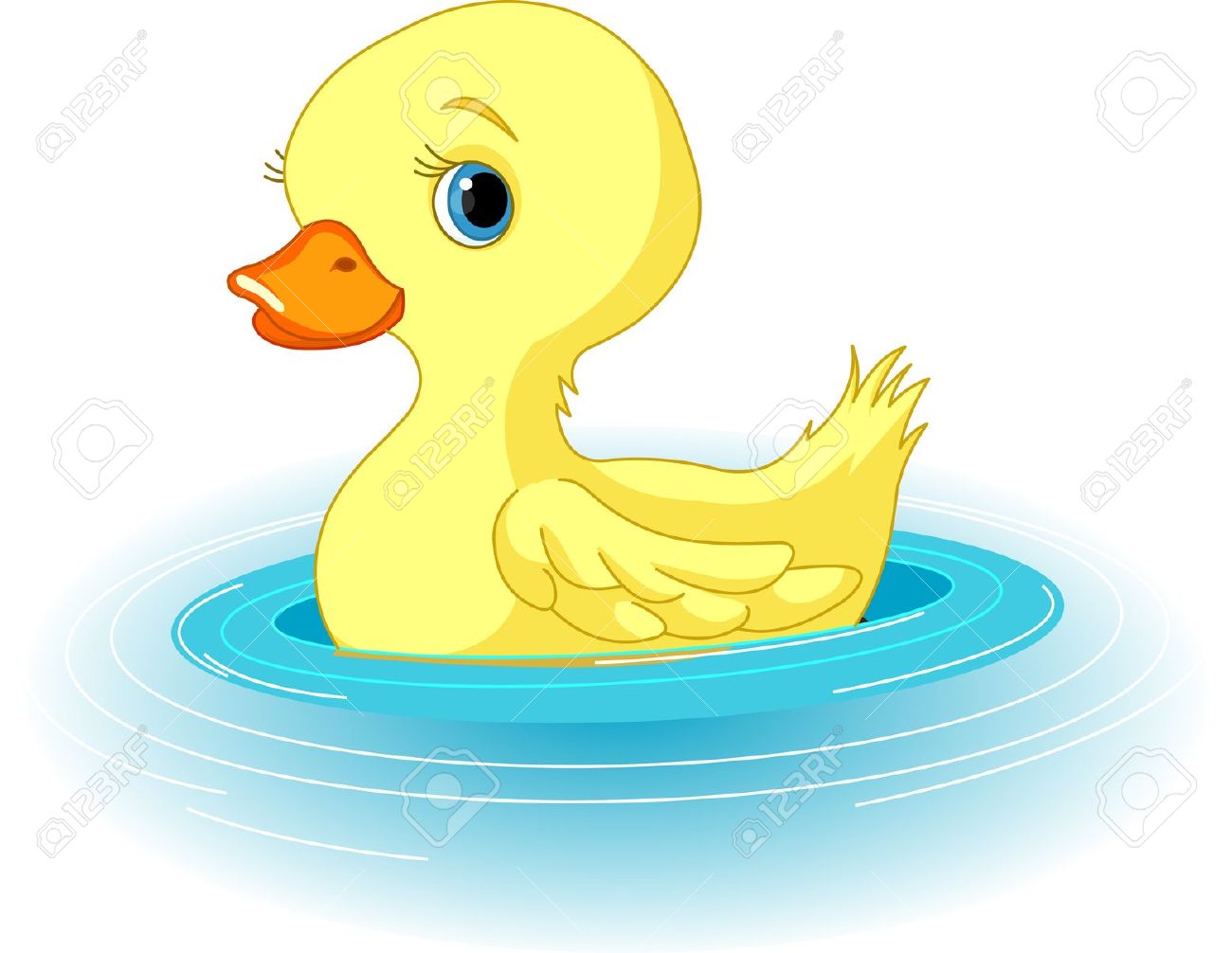 1300x1006 Duckling Clipart Duck Swimming
