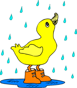 261x298 Duck In The Rain Clip Art