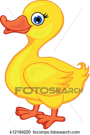 312x470 Clipart Of Duck Cartoon K12184220