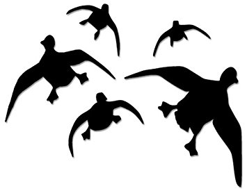 355x275 Ducks Geese Flying Hunting Vinyl Decal Sticker