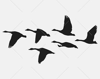 340x270 Flying Ducks Stencil Etsy