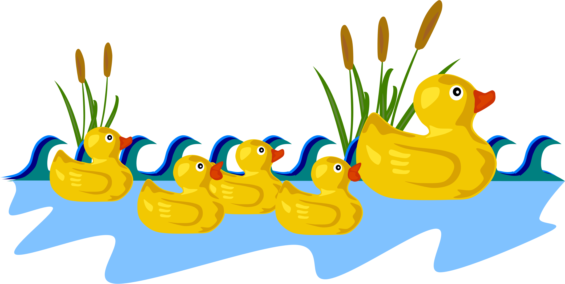 2400x1208 Duck Clipart Template