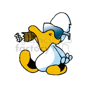300x300 Royalty Free Cigarsmoking Duck Wearing Sunglasses 130197 Vector