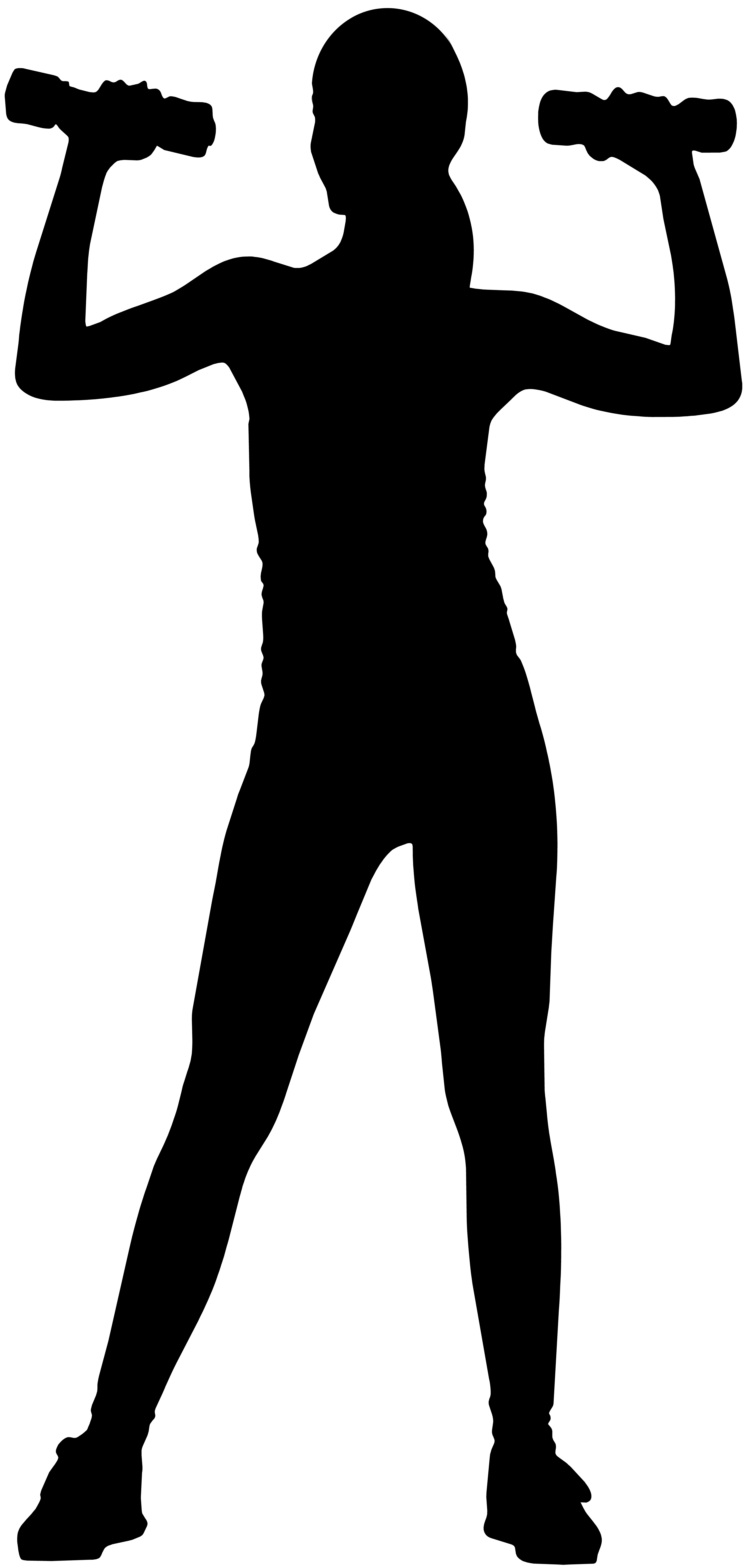 3813x8000 Girl With Dumbbells Silhouette Png Clip Artu200b Gallery