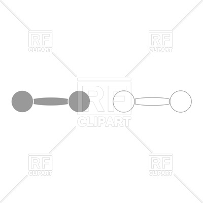 400x400 Dumbbell Icons On White Background Royalty Free Vector Clip Art