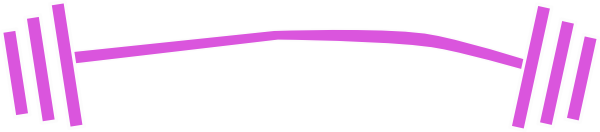 600x132 Purple Barbell Dumbbell Clip Art