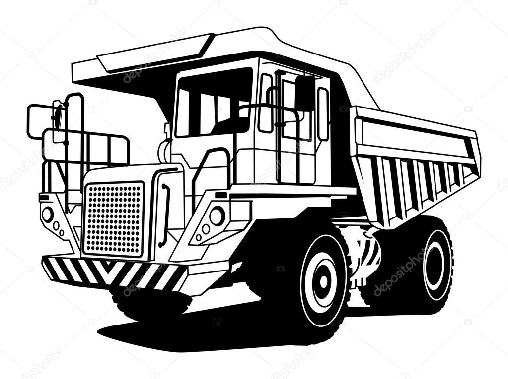 1023x765 Dump Truck Stock Vector Fla
