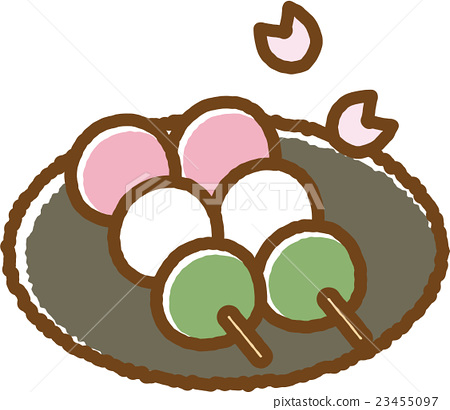 450x410 Hanami Dango, Dumpling, Three Color Dumplings