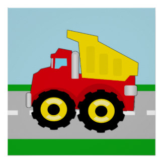 324x324 Dump Truck Posters Zazzle