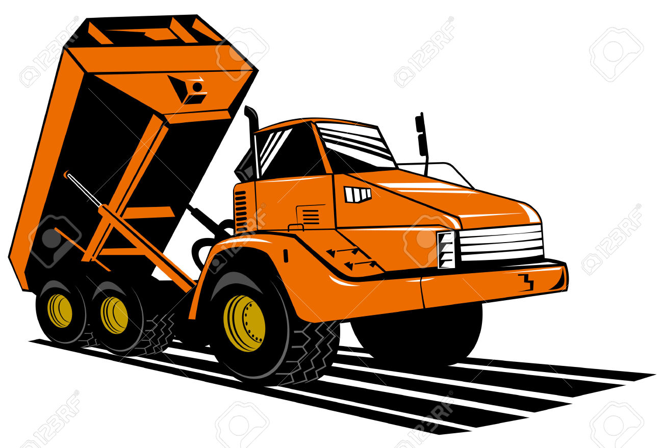1300x879 Orange Clipart Dump Truck