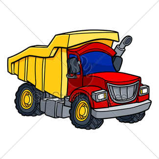 325x325 Cartoon Character Dump Truck Gl Stock Images