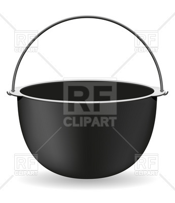 345x400 Cast Iron Dutch Oven Royalty Free Vector Clip Art Image