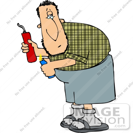 450x450 Middle Aged Caucasian Man Holding Dynamite Sticks Clipart