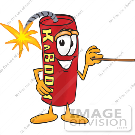 450x450 Clip Art Graphic Of A Stick Of Red Dynamite Cartoon Character