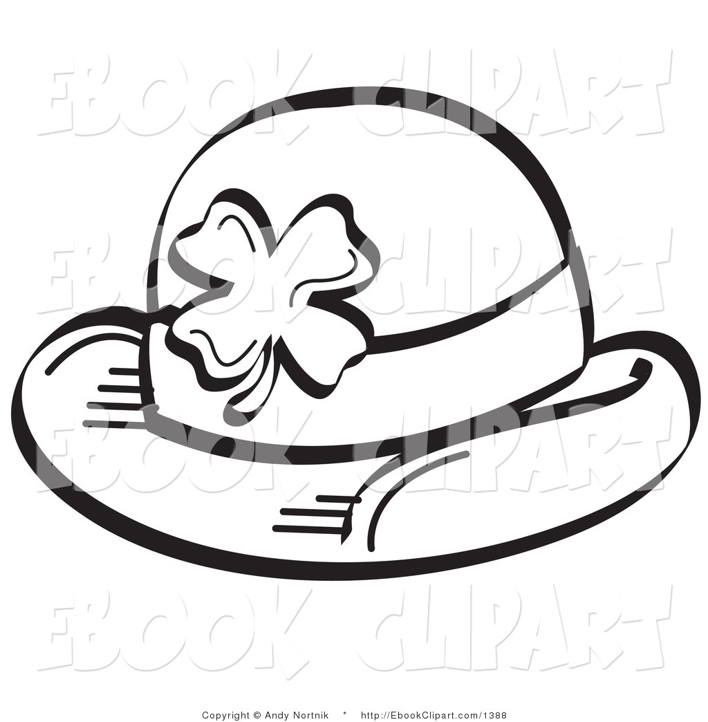 1024x1044 Clip Art Of A Black And White St Patrick's Day Hat By Andy Nortnik