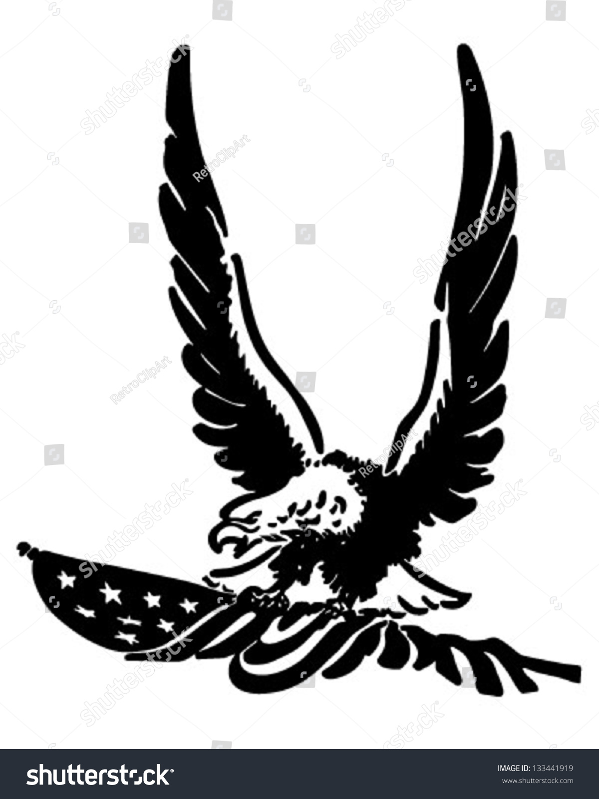 1200x1600 American Eagle Clipart Black And White