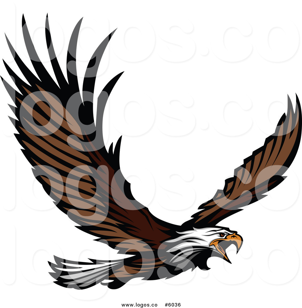 1024x1044 Royalty Free Vector Of A Logo Of A Bald Eagle Flying By Chromaco