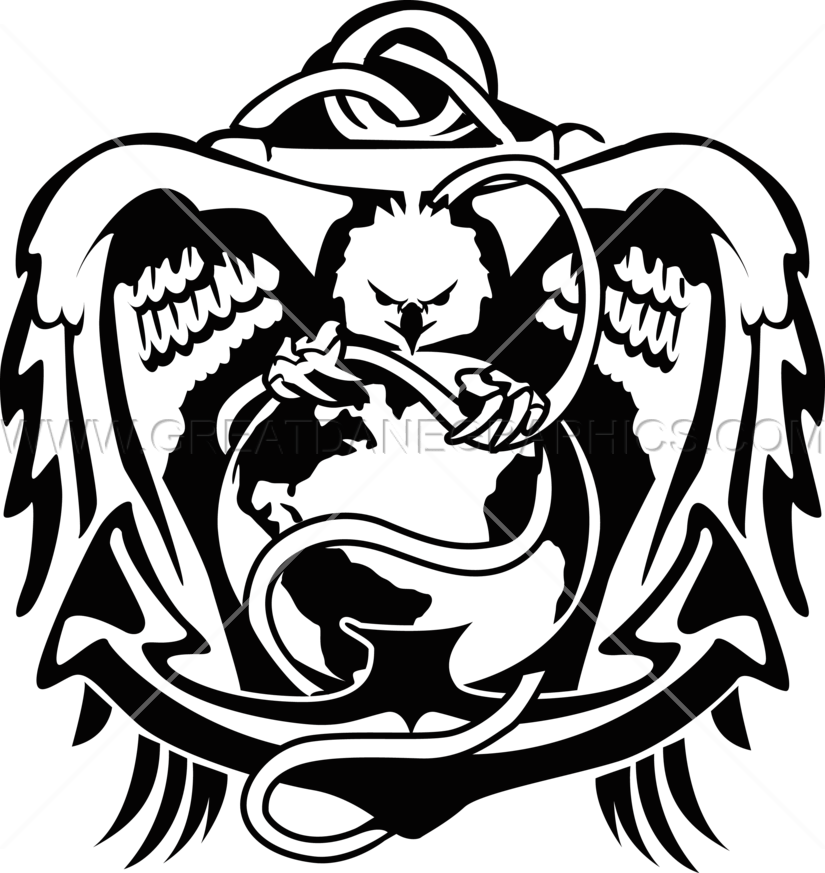 825x873 Eagle, Globe Amp Anchor Production Ready Artwork For T Shirt Printing