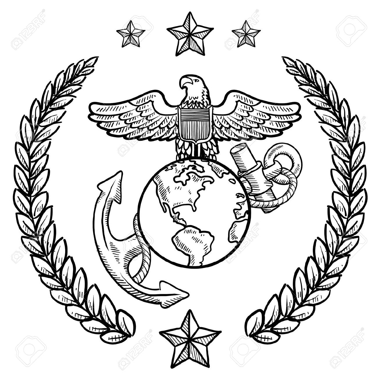1300x1300 Marine Corps Clipart