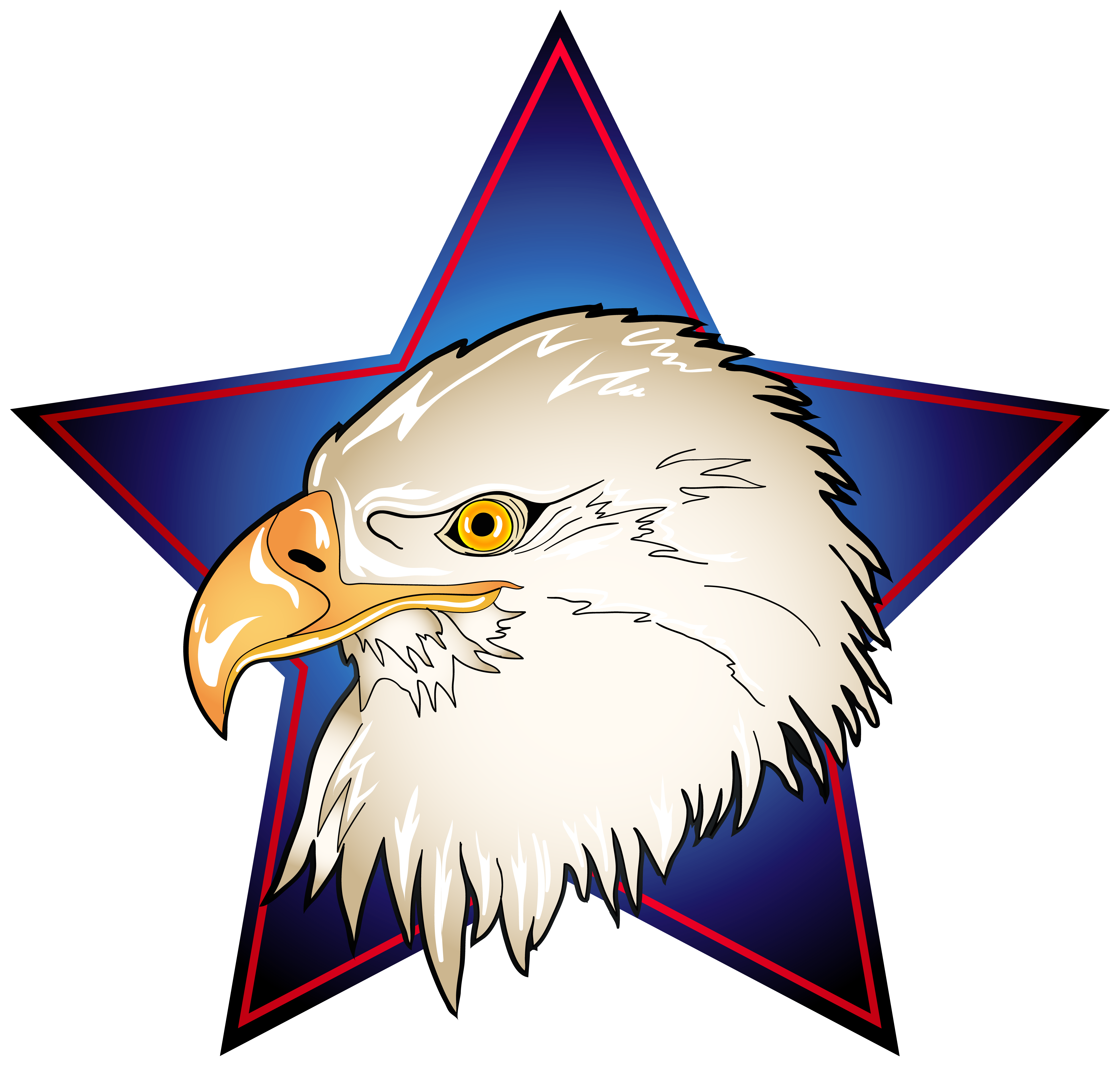 7267x6913 Eagle Head In Blue Star Transparent Png Clip Art Imageu200b Gallery