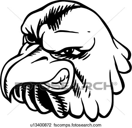 450x436 Clipart Of Eagle Head U13400872