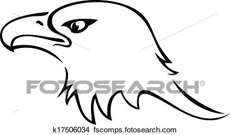450x265 Clipart Of Eagle Head Silhouette Logo K17506034