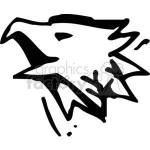 300x300 Royalty Free Black And White Abstract Eagle Head 130388 Vector