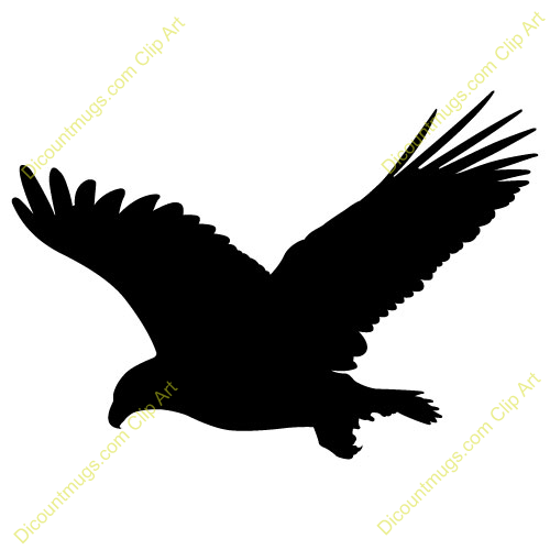 500x500 Black Eagle Clipart Flight Silhouette
