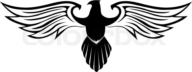 800x302 Eagle Wing Symbol Stock Vector Colourbox