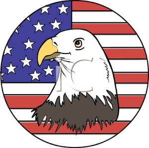 300x299 Art Image The American Flag And A Bald Eagle