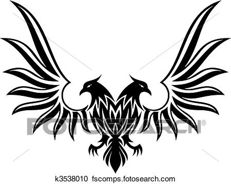 450x359 Clipart Of Double Headed Eagle 2 Vector K3538010